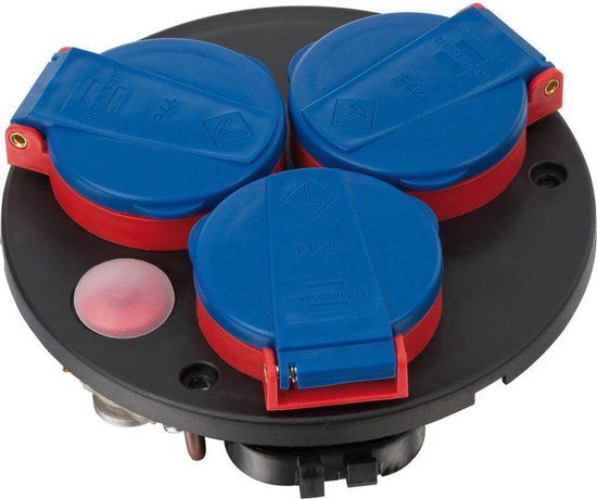 Brennenstuhl Stekkerdoos - 3 stopcontacten - IP44 - Zonder aarde - Kleurloos