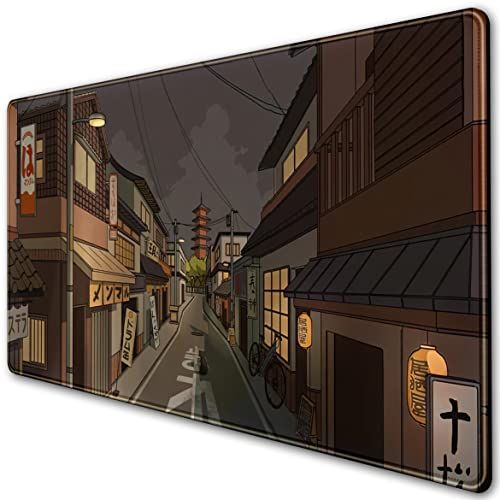 Bureaumat Tokyo Street at Night Kawaii Japanse XL muismat