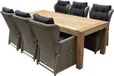 AVH-Collectie Ibiza Krista dining tuinset 240x100xH77 cm 7 delig verstelbaar grijs