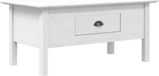 VidaXL Salontafel BODO 100x55x46 cm massief grenenhout wit
