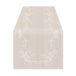 SARO LIFESTYLE Geborduurd Swirl Design Linnen Blend Tafelkleed