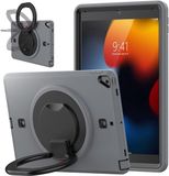 Merkloos Apple iPad 10.2 inch Hoes – Geschikt voor iPad 7e, 8e & 9e Generatie (2019–2021) – Schokbestendige Beschermhoes met 360° Draaibare Standaard – Grijs