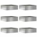 vidaXL Gazonrand 6 stuks 40 x 40 x 13 cm Gegalvaniseerd staal zilver