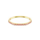 Swarovski Matrix armband, Baguette-slijpvorm, Achthoekige vorm, Roze, Goudkleurige toplaag