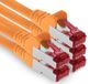 1aTTack.de 5m CAT6 LAN-netwerkkabel RJ45 1000 Mbit, 5 stuks - oranje