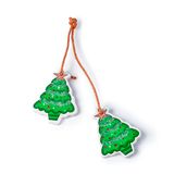 Mopec 4 x 10 x 0,2 cm NW37 kerstboomversiering van hout met koord, meerkleurig, 24 stuks