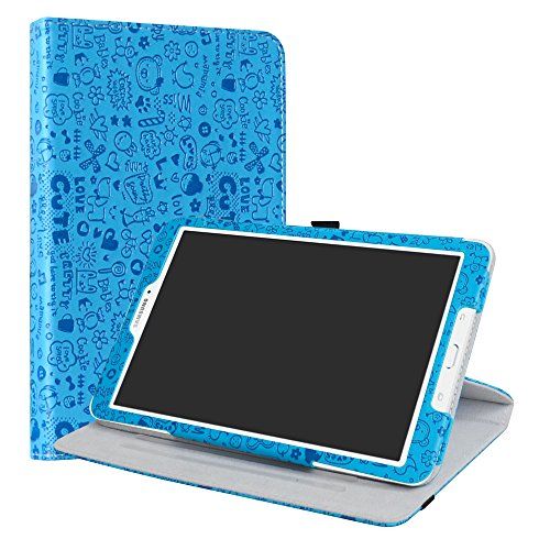 LiuShan Rotary Case voor Samsung Tab E, 360°roterende behuizing met klepstandaard Hoes Shell Case Cover voor Samsung Galaxy Tab E 9.6 Inch SM-T560 /T561 Android tablet, Lichtblauw