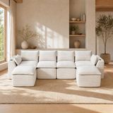 MODFU Modulaire Bank 4 Zits Beige Corduroy