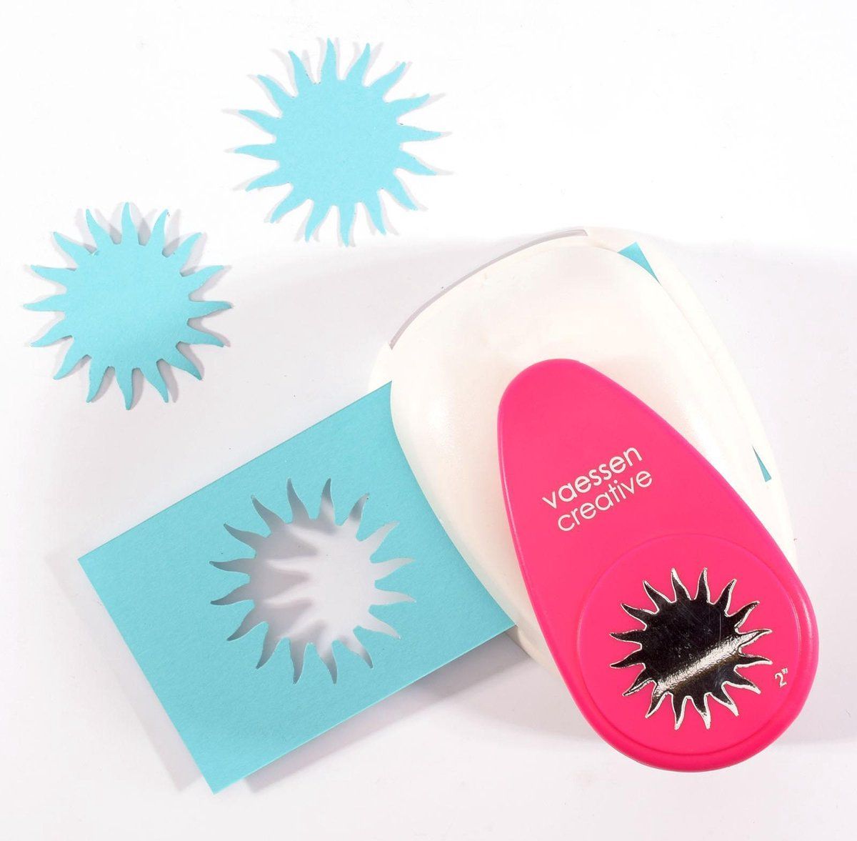 Vaessen Creative Figuurpons - zon jumbo - wit