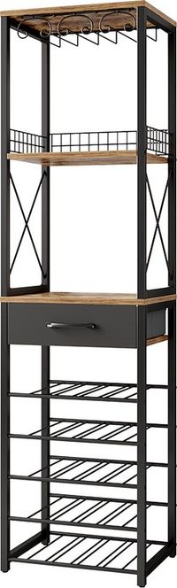 Vicco Porto Wijnrek – 40 x 147.5 cm met lade Eiken rustiek