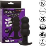 Calexotics Rock Bottom Beaded Anale Plug 10 Vibrations Silicone Black