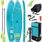 Movino Garda - Opblaasbaar Sup Board - 10'10" (330cm) - Max. 150 kg - Turkoois/Limoen