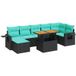 Maison Exclusive - Salon de jardin 8 pièces avec coussins, rotin synthétique noir