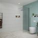 FortiFura Galeria douche - 70x200cm - verre strié - bras mural - chrome