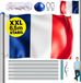 Monzana Mât de drapeau en aluminium 6,5 m avec drapeau de la France