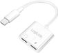 LogiLink USB-C-adapter met PD-laadpoort, 2x USB-C, max. 60 W, wit