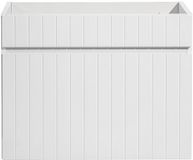 Vente-unique Wit hangmeubel onder wastafel met strepen - 60 cm - SATARA