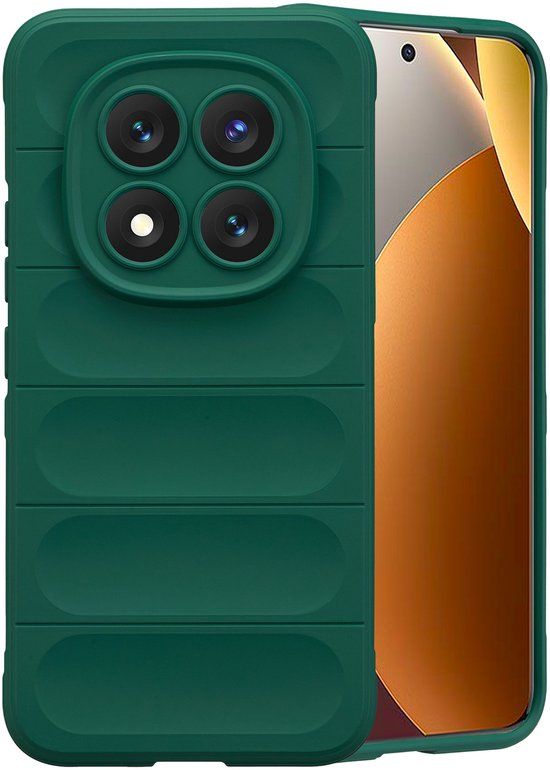 imoshion EasyGrip Backcover - Donkergroen - Geschikt voor Xiaomi Redmi Note 15 Pro Plus (5G)