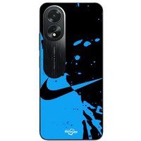 Nike Etui Oppo A58 Maniacase zwart en blauw