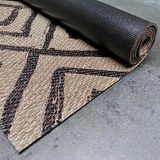 Storesdeco Tapis vinyle premium, antidérapant, intérieur/extérieur – beige-noir diseño, 80 x 150 cm