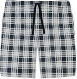 Schiesser Bermuda Mix + Relax - Heren Pyjamabroek Kort Blauw Geruit