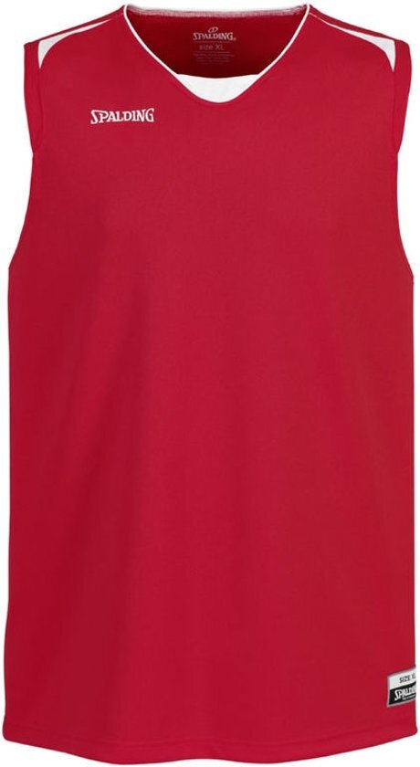 Spalding Attack Tanktop Heren Basketbalshirt - Maat XL - Mannen - wit/rood