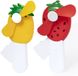Merkloos Mini ventilator/handventilator - 2x stuks - ananas/aardbei - verkoeling - festival/zomer