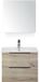 BES LED Seville Badmeubelset 60 cm - Craft Oak Edge Greep - Wastafel Enjoy met Spiegelkast