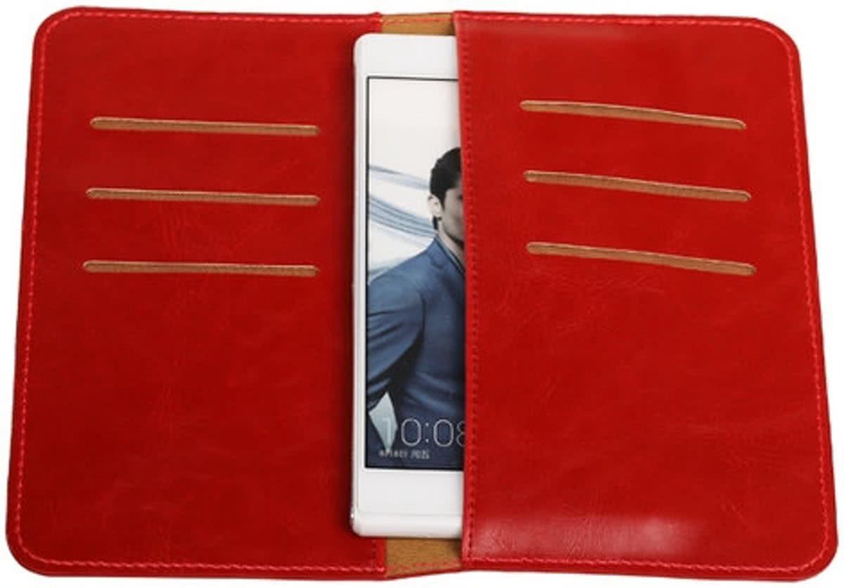 Best Cases Rood Pull-up Medium Pu portemonnee wallet voor Huawei Y360 - 8718883819788