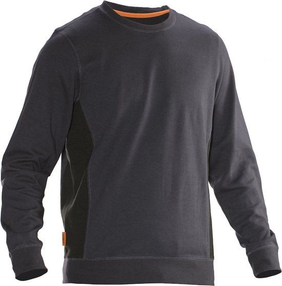 Jobman 5402 Roundneck Sweatshirt - Donkergrijs/Zwart - S
