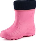 Ladeheid Bottes de pluie enfant - Caoutchouc - avec chausson intérieur - EVA - Chausson intérieur lavable - LA-KL-EVA-Kids - Rose - 34