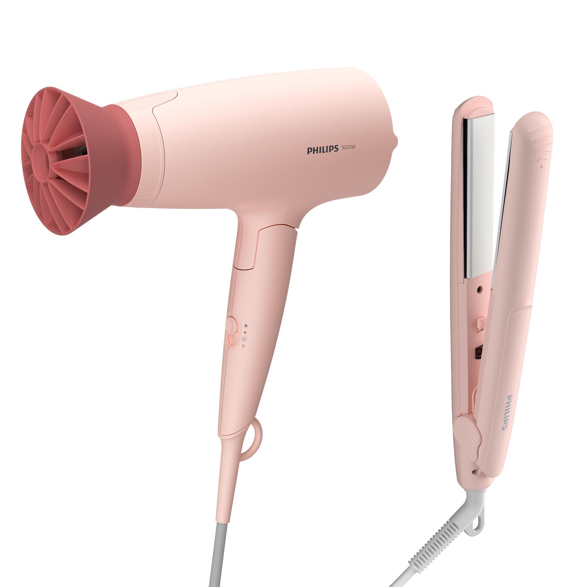 Philips 3000 series BHP398/00 Hair Styling Kit - Pink - 1600W