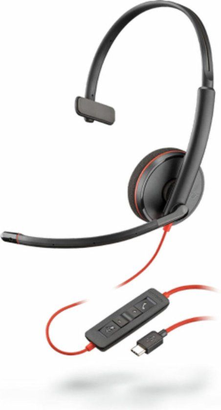 Poly Blackwire 3210 - On-ear Headphones with Microphone - Black