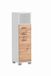 Schildmeyer Highboard Palermo, mat wit/ambachtelijke eiken decor, 30,3 x 32,6 x 110,5 cm
