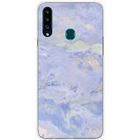 Samsung Galaxy A20s Marbre bleu bedrukt siliconen hoesje