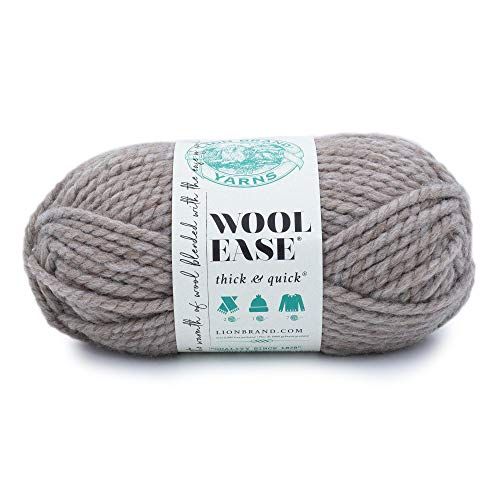 Lion Brand Yarn Company Wool-Ease Thick & Quick Yarn, Driftwood