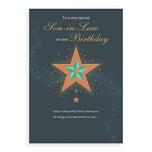 Piccadilly Greetings Klassieke verjaardagskaart schoonzoon - 9 x 6 inch - Regal Publishing