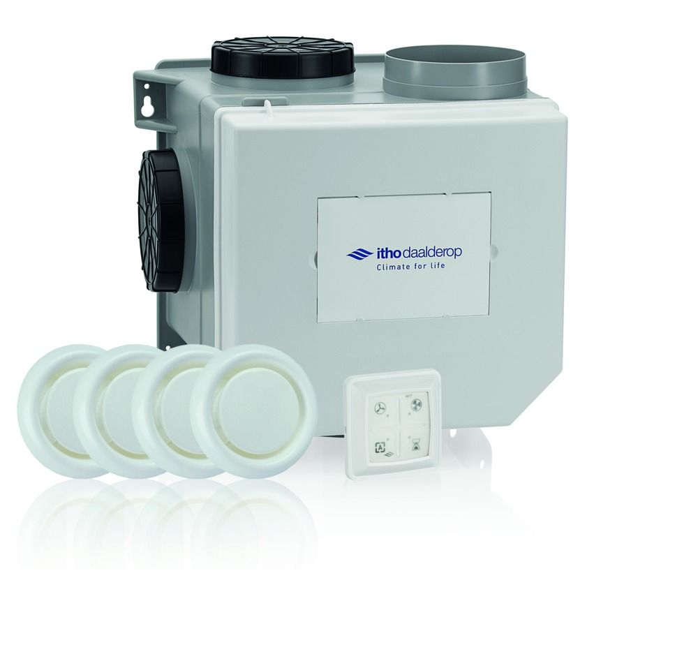 Itho Daalderop Alles-in-1 Ventilatiepakket CVE-S | 375 m3/h | Incl. RFT Afstandsbediening