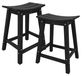 Tabourets de bar d'extérieur - Set de 2 - Tabourets de bar - Résistant aux intempéries - Résine - Hauteur bar - Avec repose-pieds - Convient pour jardin et terrasse
