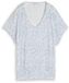 Tom Tailor Crinkle T-shirt met patroon - Maat M - white small leaves design