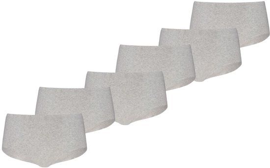 Puma Dames Mini Shorts Invisible Cotton 6-pack Light Grey Melange Maat XL