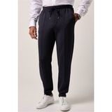 JP 1880 Heren Zakelijke Broek FLEXNAMIC® Instapband Straight-Fit Navy Blauw Maat XL