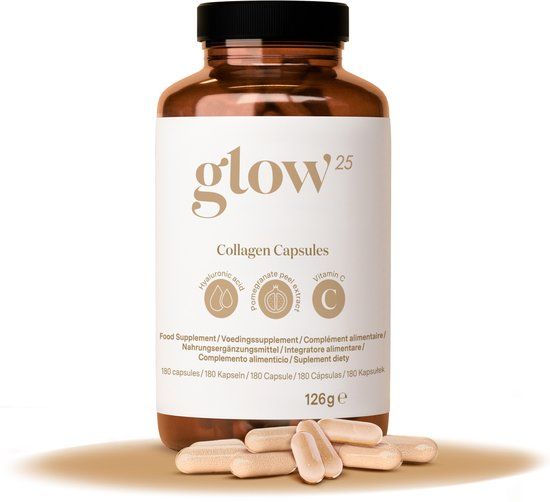 Glow25 Collageen Capsules (180 capsules) - Met hyaluronzuur en vitamine C