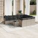 Maison Exclusive - Ensemble de jardin, composé de 11 pièces avec coussins, de couleur grise, en polyrotin