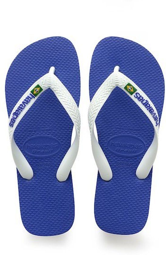 Havaianas Brasil Logo Sandalen Heren blauwwit 2018 EU 39/40