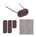 Kit de fixation pour écran de confidentialité 104x Marron