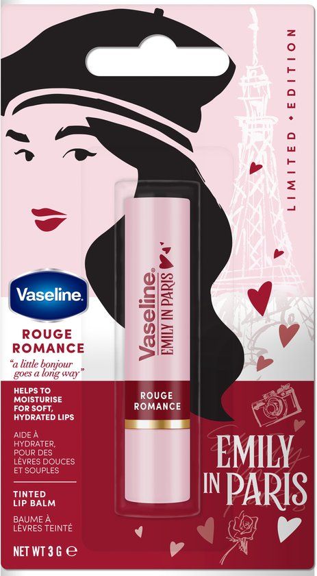 Vaseline x Emily in Paris Rouge Romance | Hydraterende Lippenbalsem | Limited Edition |