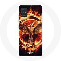 Maniacase Hoesje voor Samsung Galaxy A51 5G Hongerspelen Film Logo