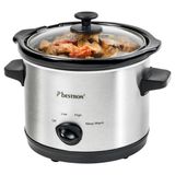 Bestron ASC150 Slowcooker - 1.5L - 120W - Black & Stainless Steel