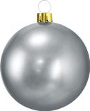 Christmas Decoration mega grote kerstbal - 45 cm - zilver - opblaasbaar